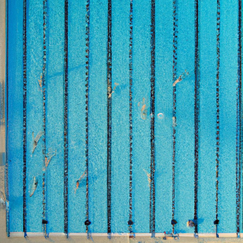 Swimmers enjoying the world's longest swimming pool from above.