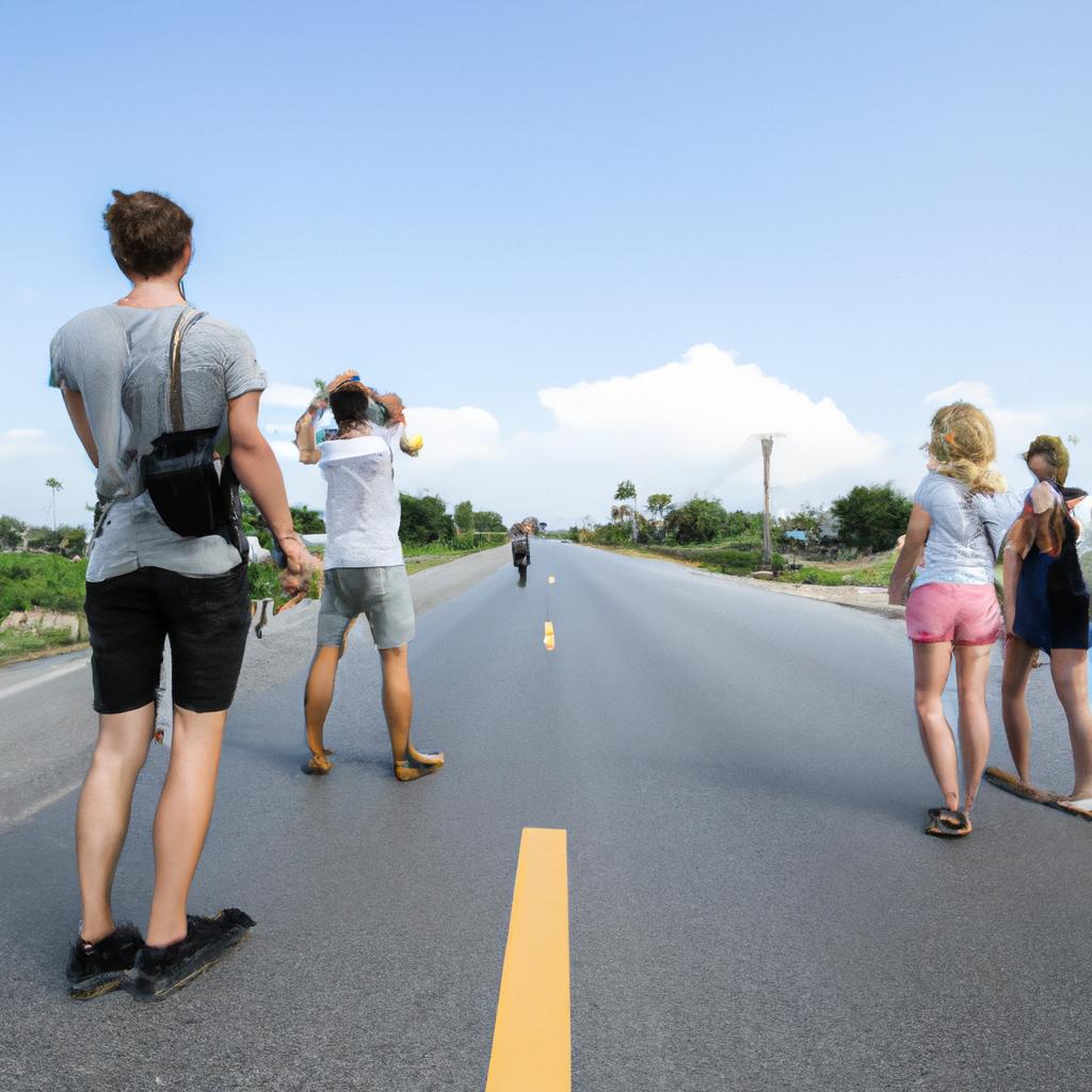 Tourists enjoy the scenic beauty of Australia's longest road