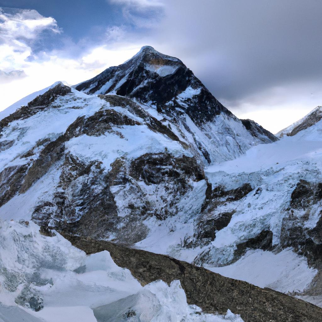 Base Camp view of Mount Everest, the highest peak in the world