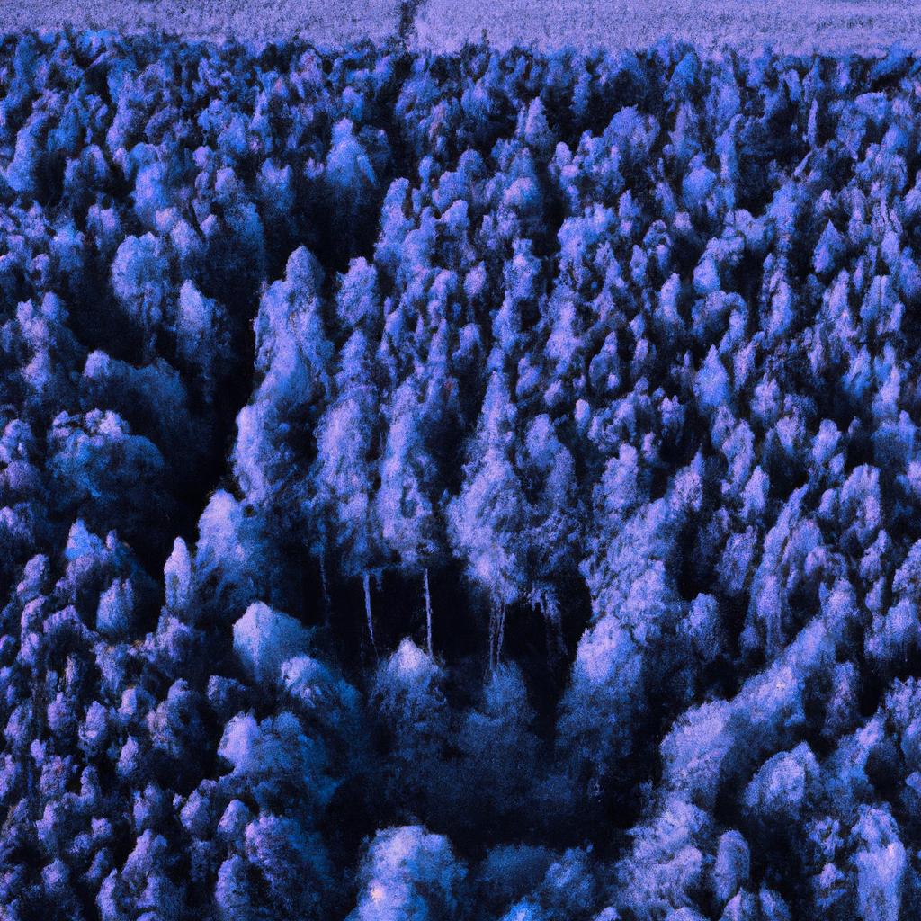 A bird's eye view of Belgium's blue forest