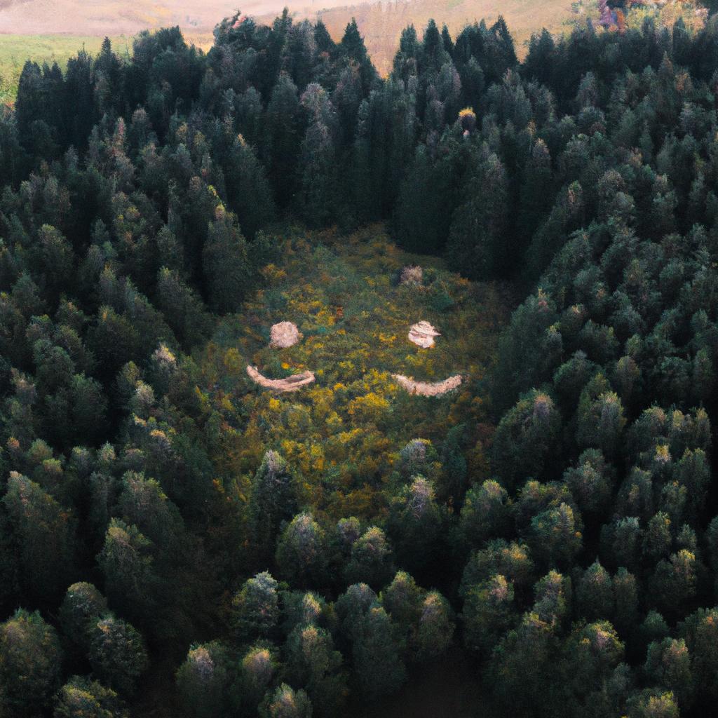 The Smiley Face Forest is a popular destination for aerial tours