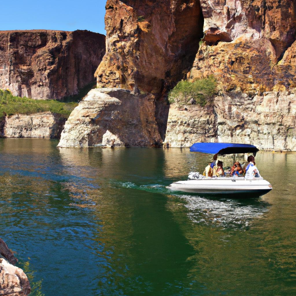 Taking in the beauty of Emerald Cove, AZ on a boat ride