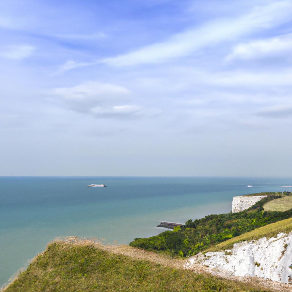 The Cliffs of Dover overlooking the English Channel