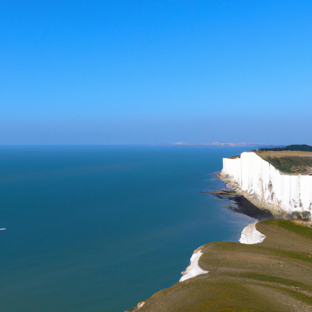 The stunning beauty of the Cliffs of Dover on a clear day