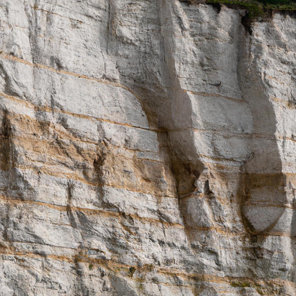 The intricate patterns and textures of the Cliffs of Dover