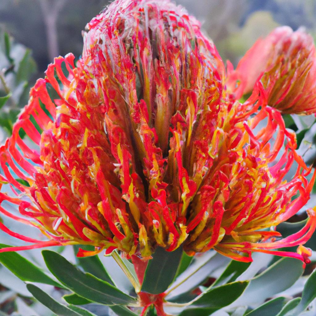 This close-up shot captures the unique features of this rare and exotic flower species.