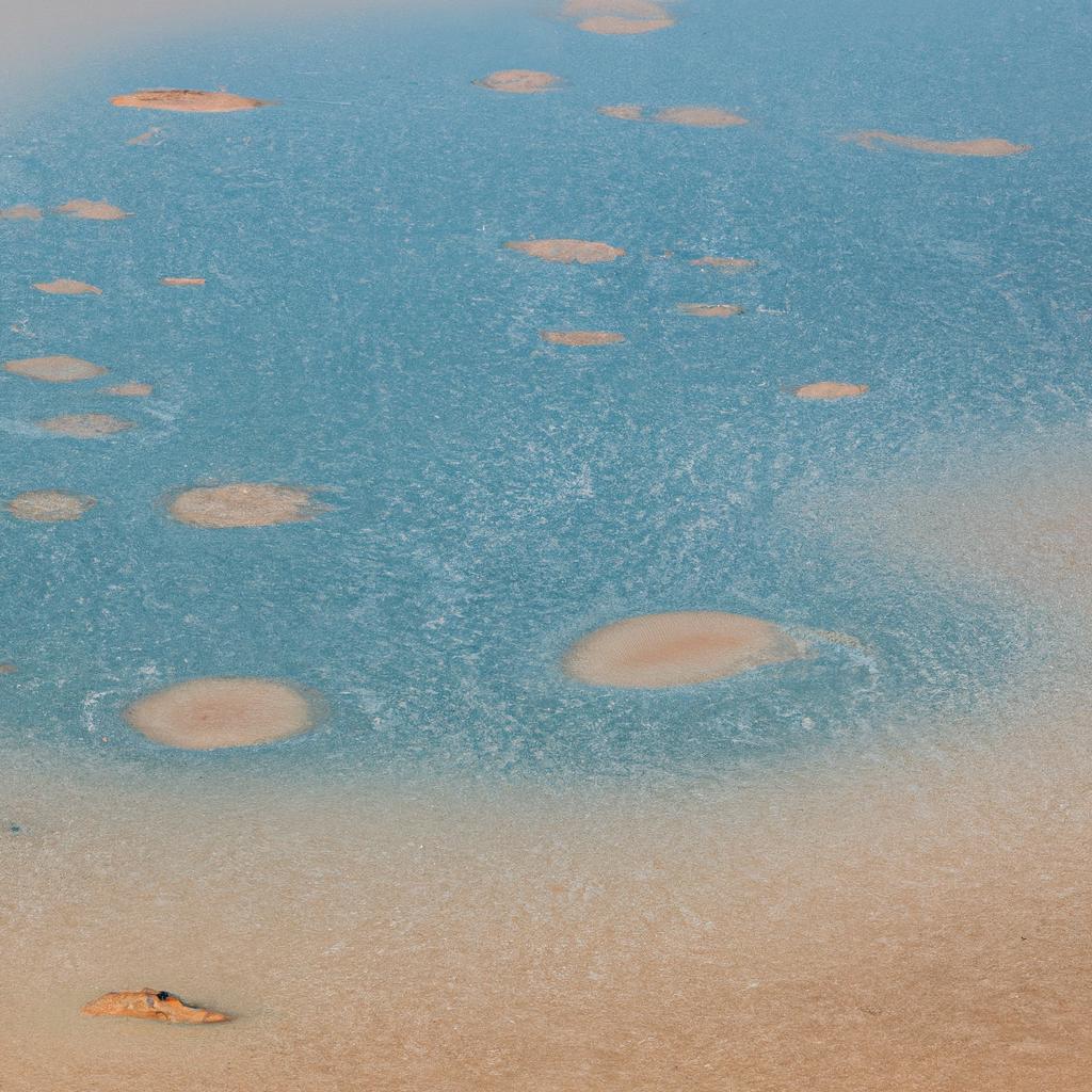 The spots on Spotted Lake are created by the mineral deposits that accumulate on its surface.
