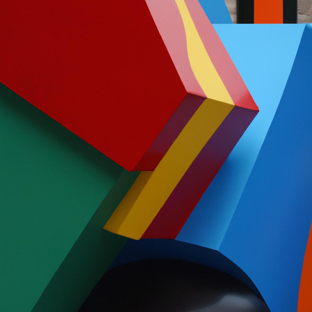 A striking Appennino sculpture with bold shapes and vibrant colors