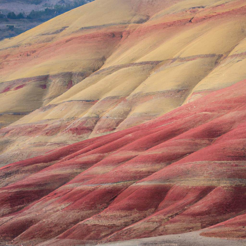 The different layers of rock at The Painted Hills create a stunning tapestry of colors.