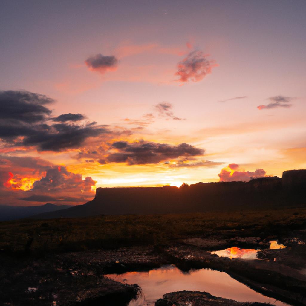 The sunsets on Mount Roraima are a breathtaking display of colors