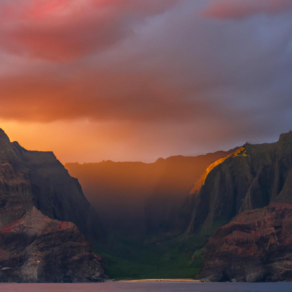 Witnessing a breathtaking sunset over the Na Pali Coast - Photo by Max Rive