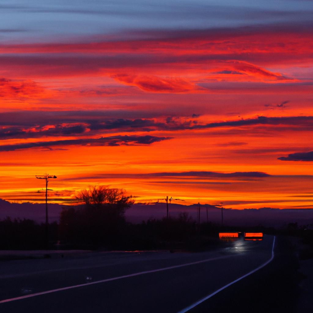 Ending the day with a stunning sunset on US 50