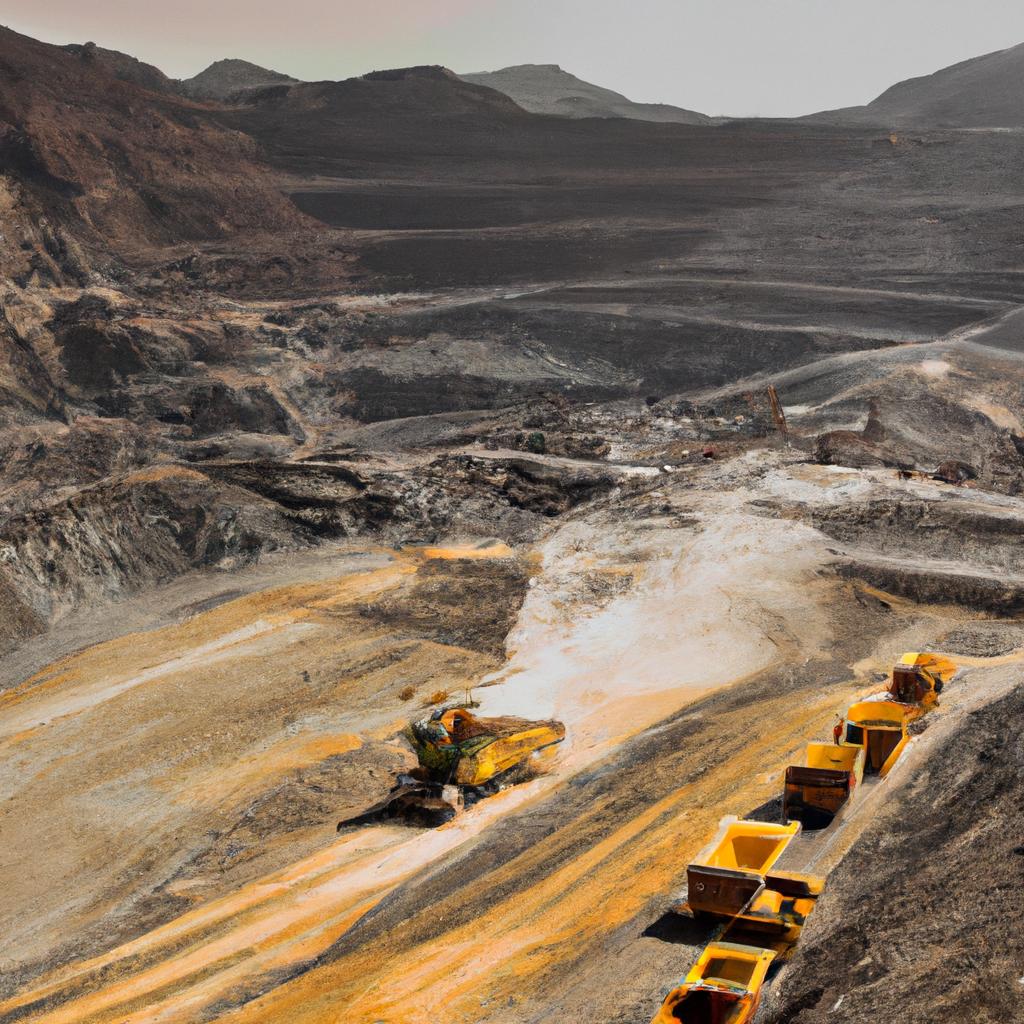 Mining is an important industry in Saudi Arabia, with minerals such as copper, gold, and zinc being extracted from the rocks.