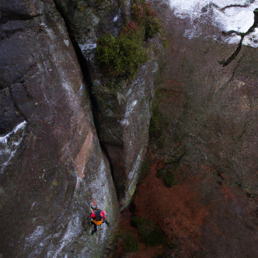Rock climbing at Devils Pulpit Scotland is not for the faint of heart