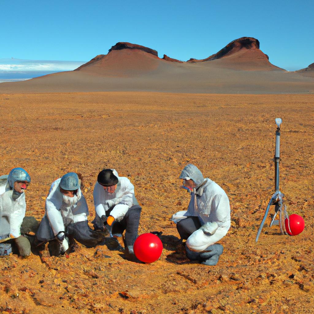 The team of researchers studying the unique features of Devon Island Mars