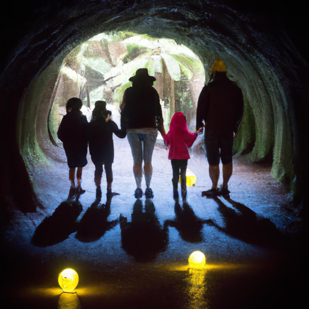 Families can enjoy a unique and educational adventure in the Waitomo Glowworm Caves