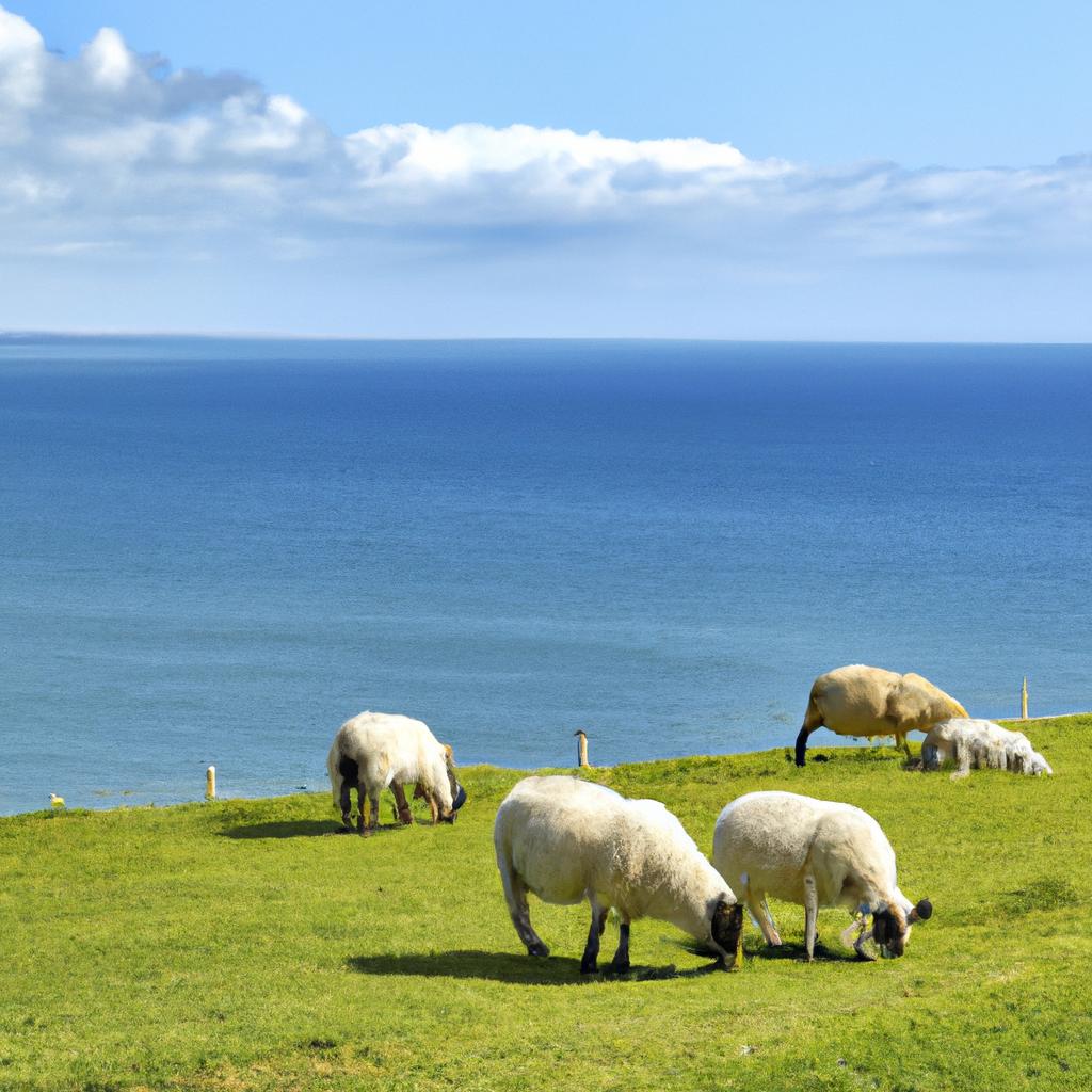 Sheep are a common sight on the hillsides of the Faroe Islands.