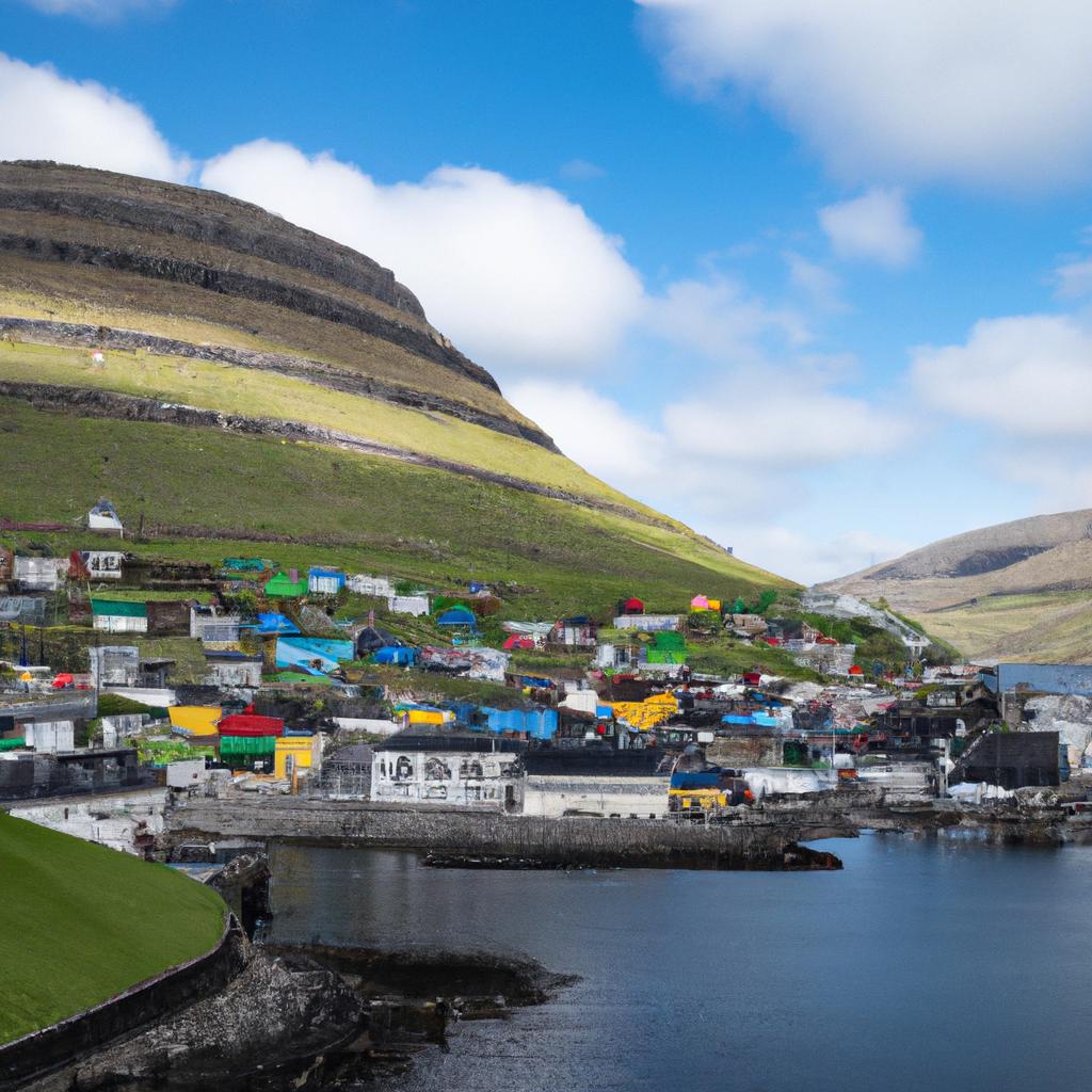 Colorful houses in a Faroese village