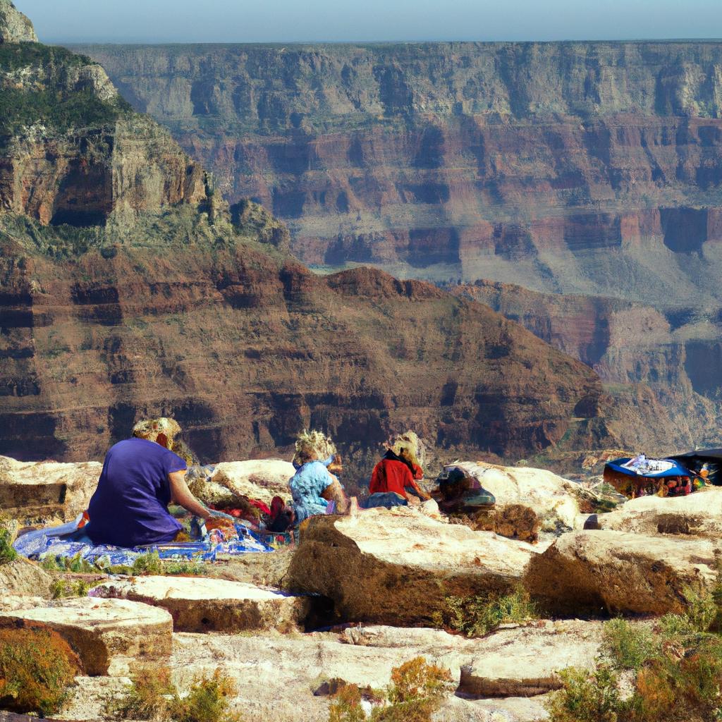 Enjoy a peaceful picnic with your loved ones while taking in the stunning views of the Grand Canyon