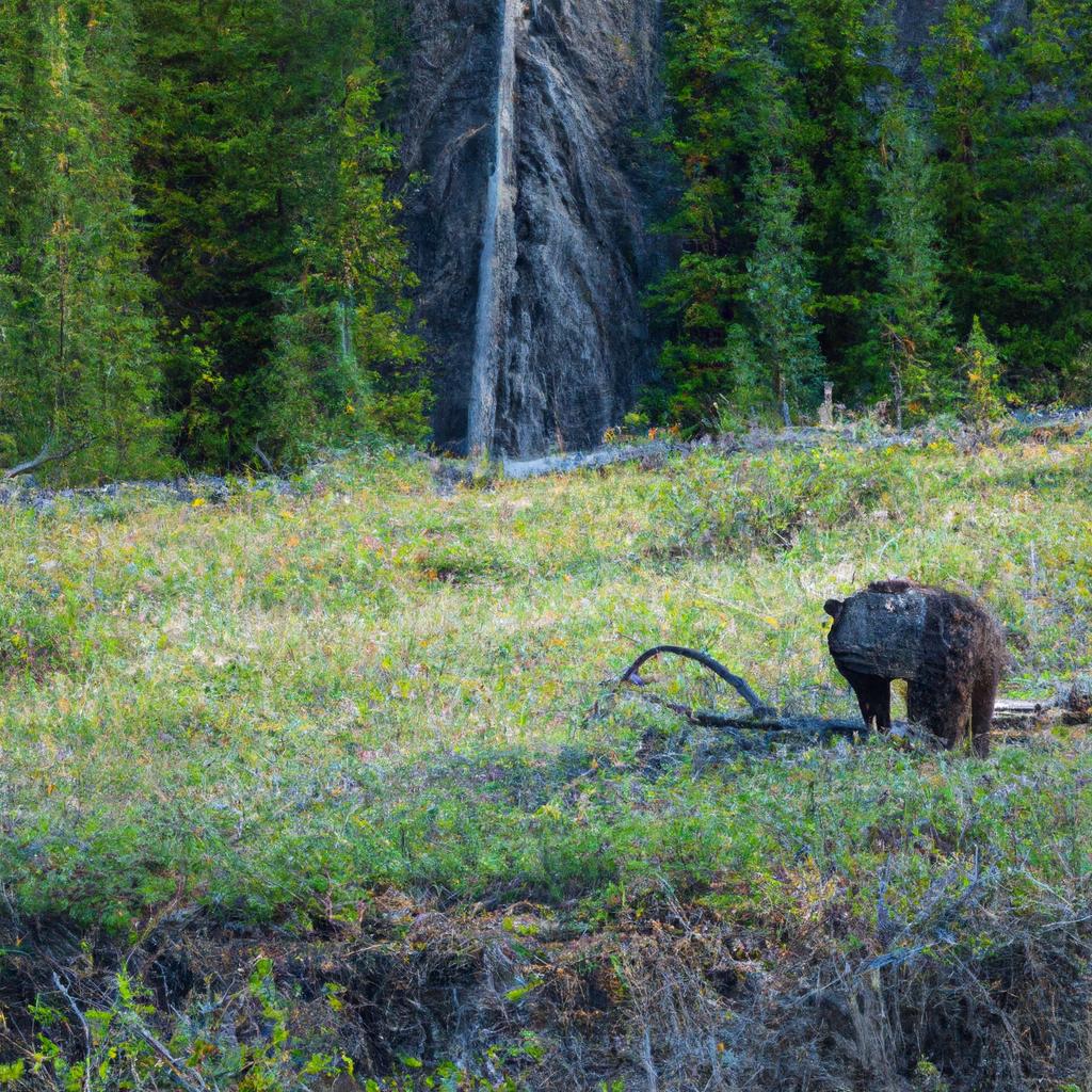 Wildlife like grizzly bears can be seen roaming the park's wilderness.