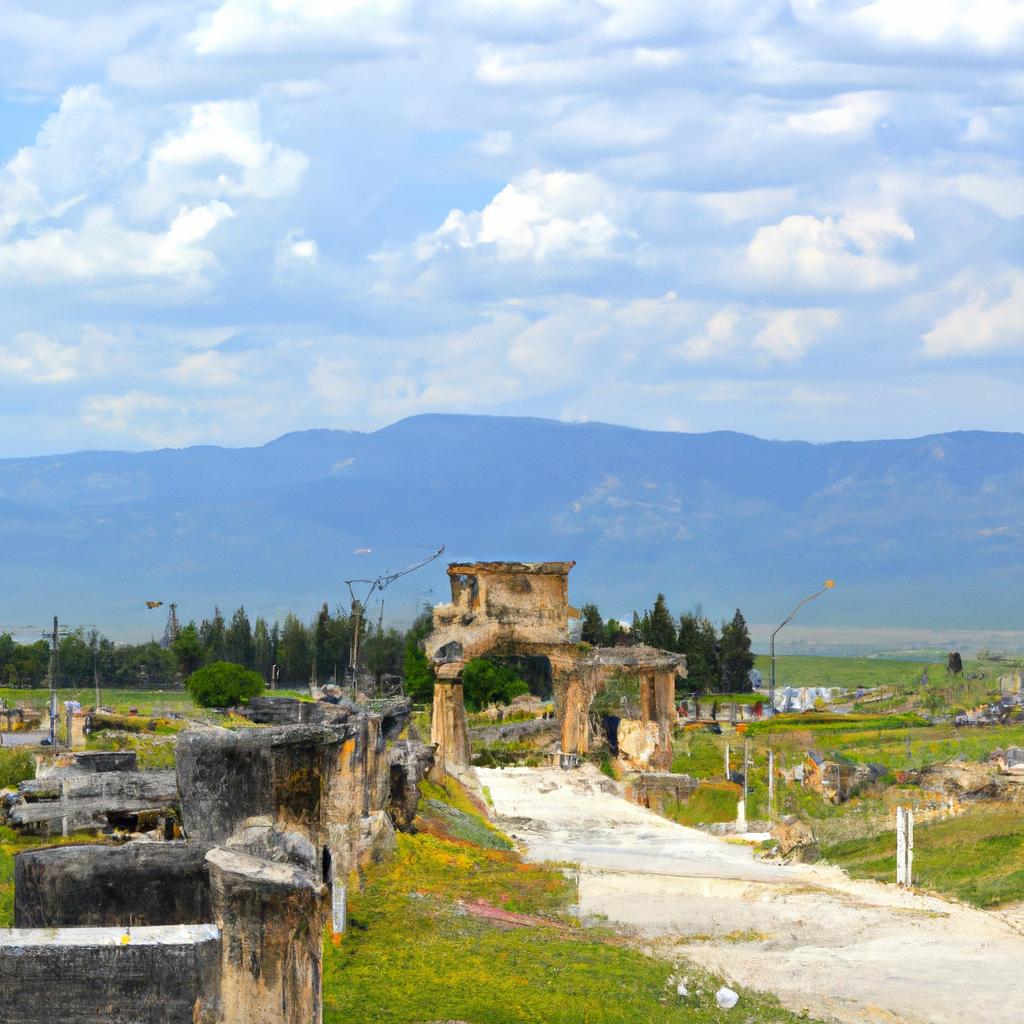 Hierapolis, an ancient city with historical and religious significance, is located near the Pamukkale Terraces in Turkey