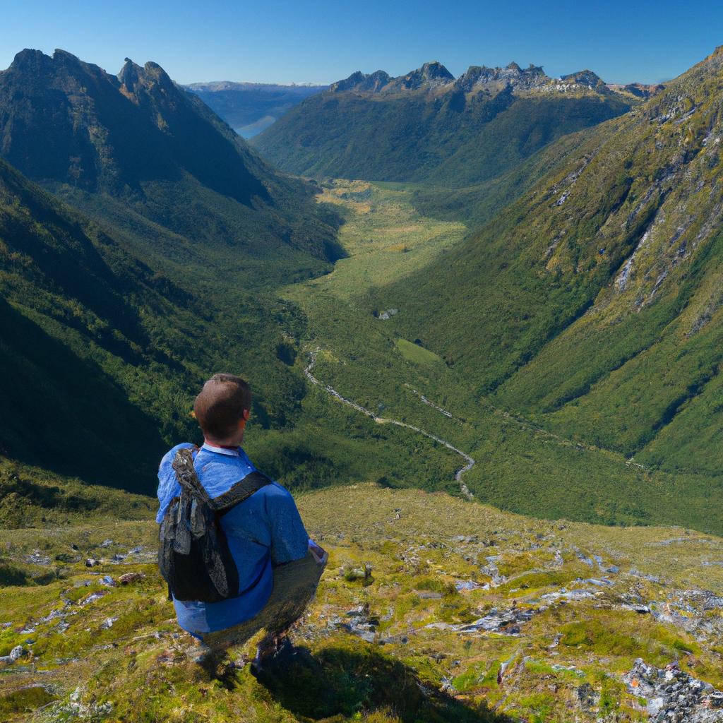 The Clinton Valley offers a stunning panoramic view from atop the mountains on the Milford Track