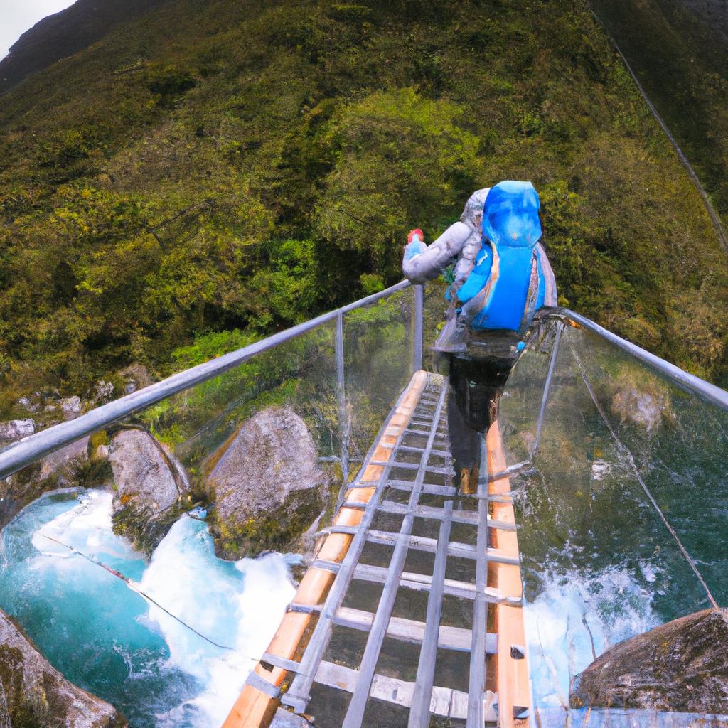 Hiking the Milford Track offers stunning views of waterfalls and suspension bridges