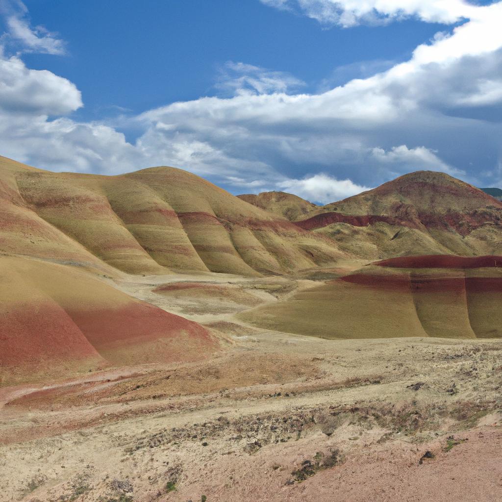 Exploring The Painted Hills on foot allows visitors to fully immerse themselves in the unique landscape.