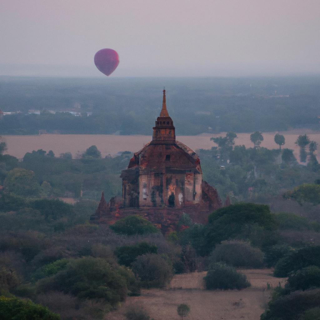 Hot air balloon rides are a popular way to take in the sweeping views of Bagan's temples and pagodas