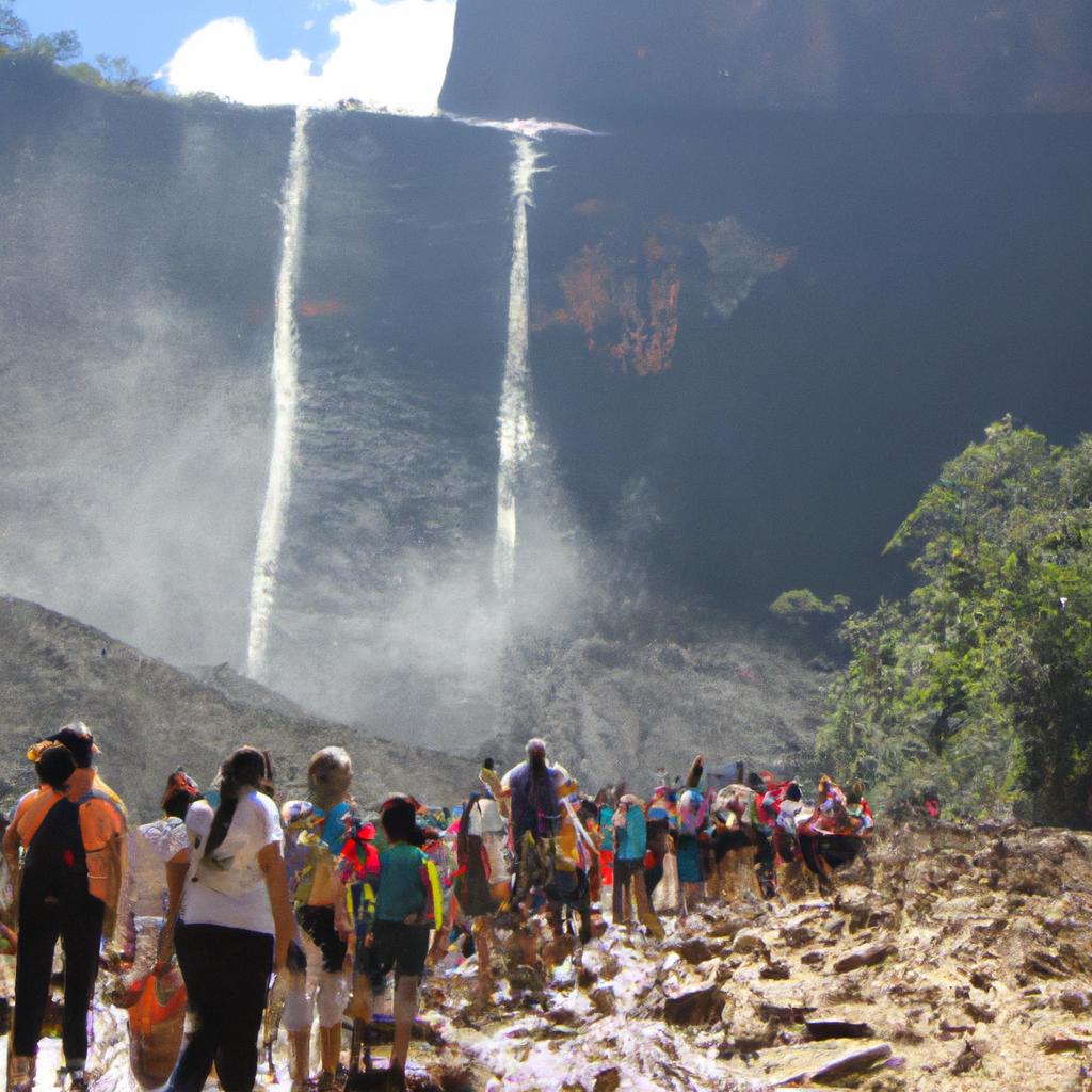 Tourists taking a boat ride to Angel Falls and the impact on the environment