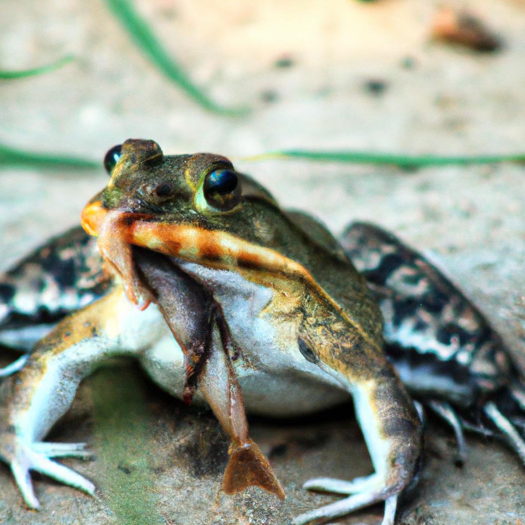 Indian Bullfrogs have a voracious appetite and will eat almost anything that moves