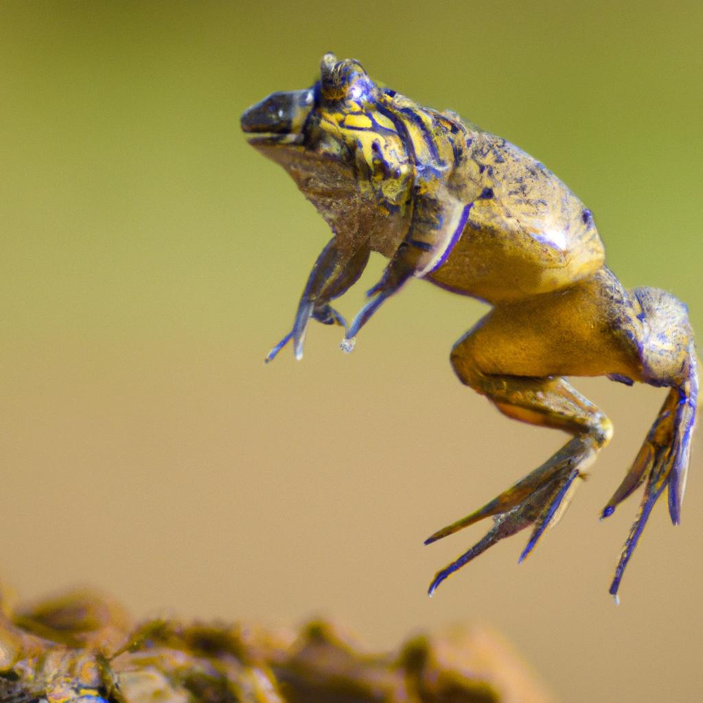 Indian Bullfrogs are powerful jumpers, able to leap impressive distances to escape predators or catch prey