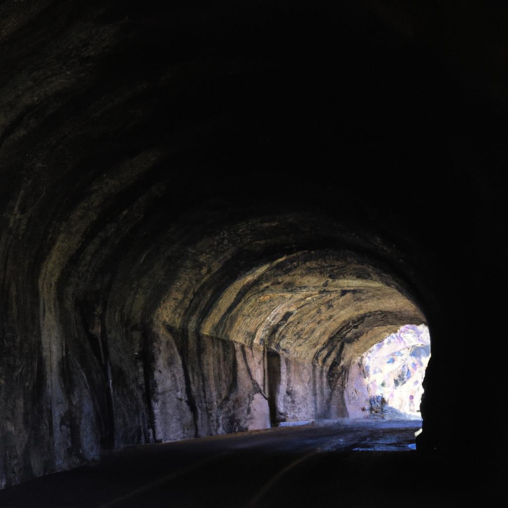 The intricate details of the Burro Schmidt Tunnel's interior