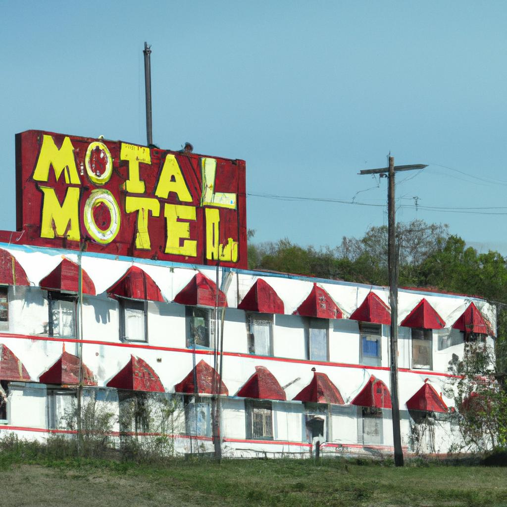 The Killer Clown Motel stands out in the desert landscape.