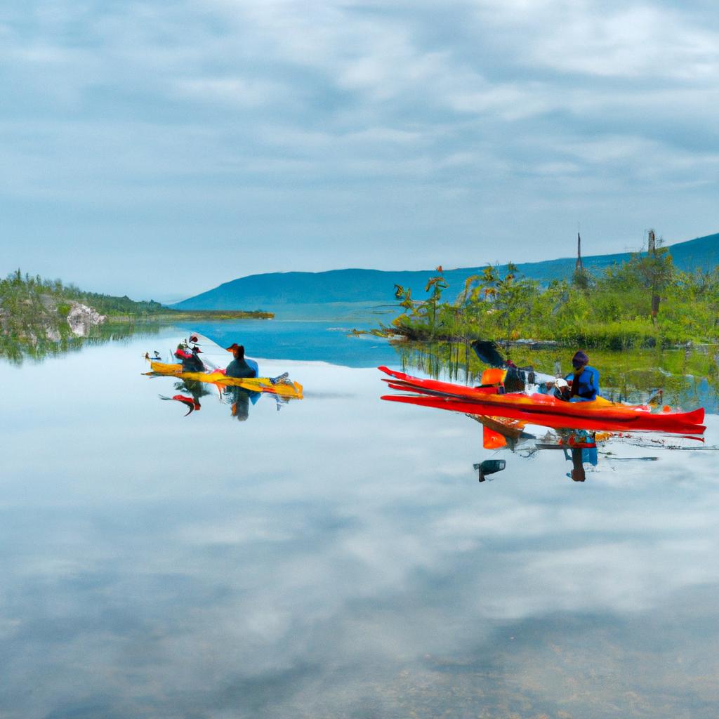 Kayaking on Kliluk Lake is a peaceful and relaxing way to enjoy the beautiful scenery.