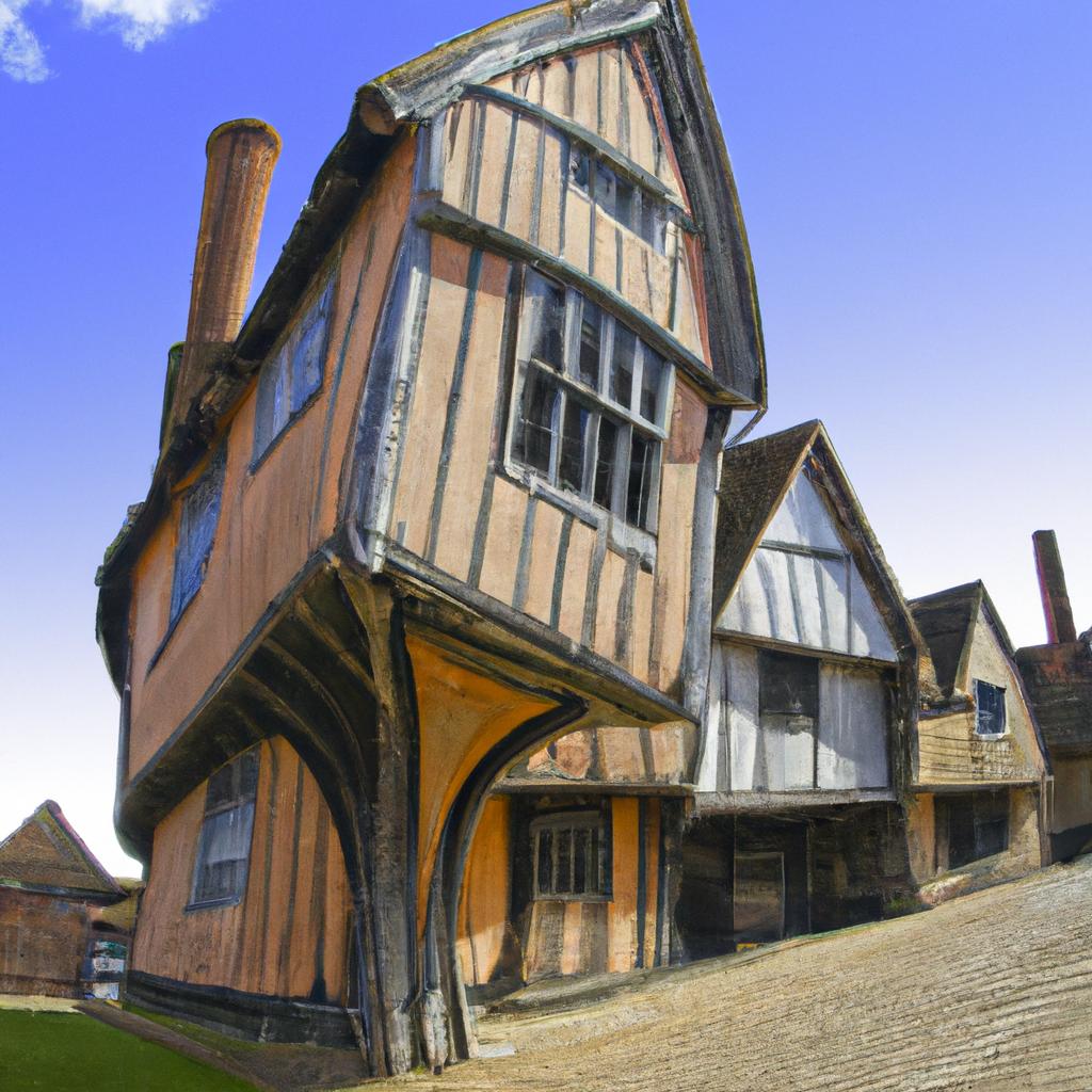 Discover the picturesque surroundings of Lavenham Crooked House.