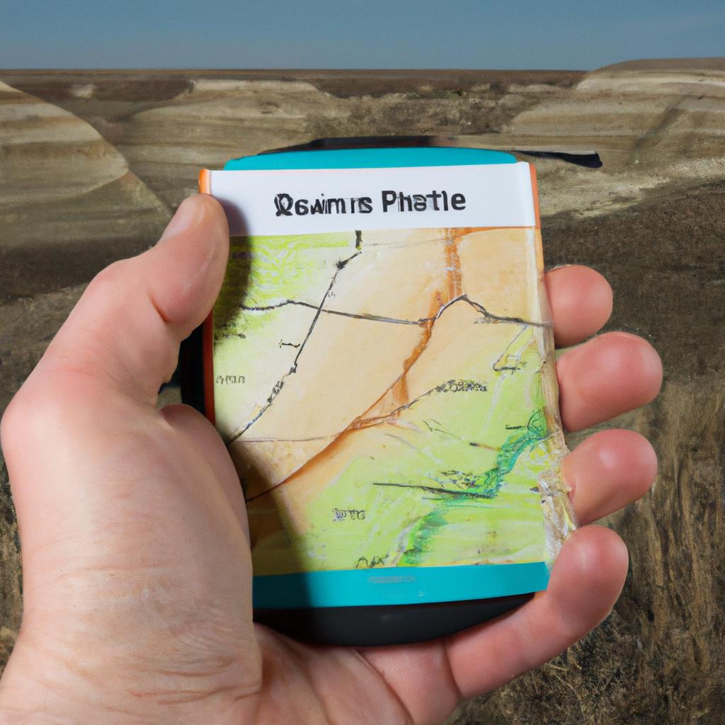 Navigating through the vast Montana Badlands with a GPS device and a map