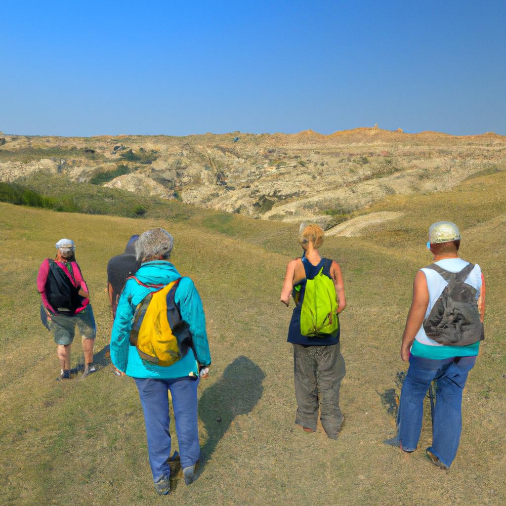 Embarking on a hiking adventure in Montana Badlands using a trail map