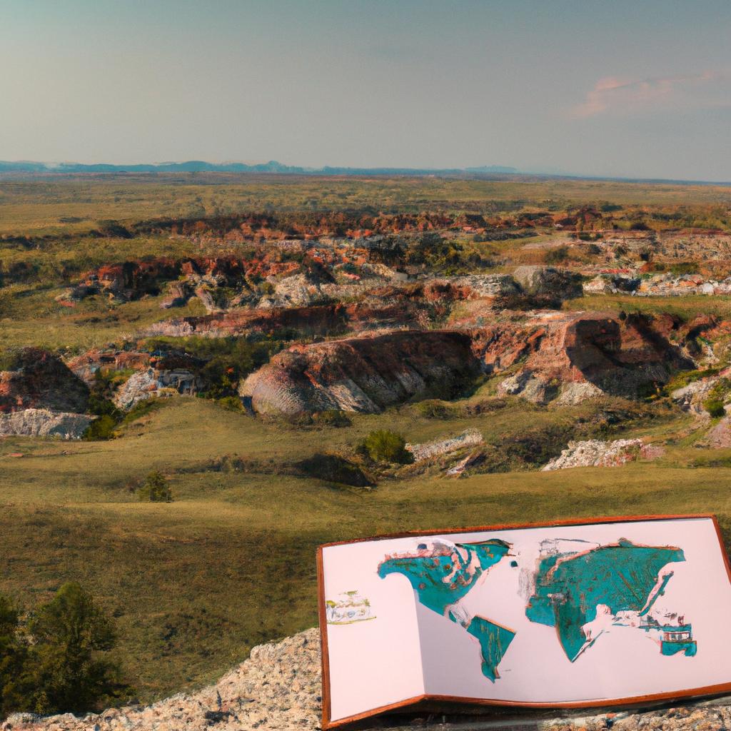 Taking in the breathtaking scenery of Montana Badlands with a map in hand