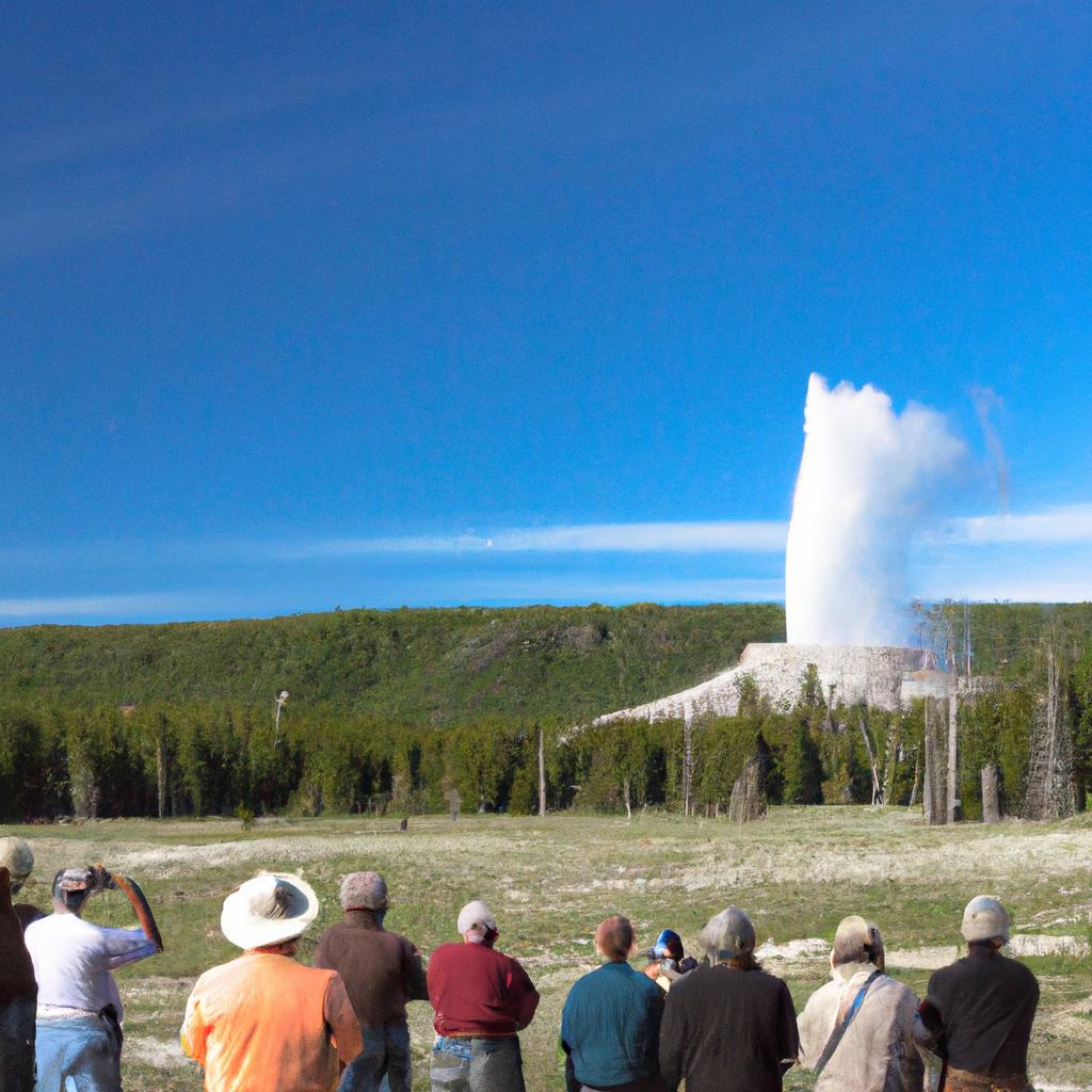 Old Faithful is a geyser in the park that erupts approximately every 91 minutes.
