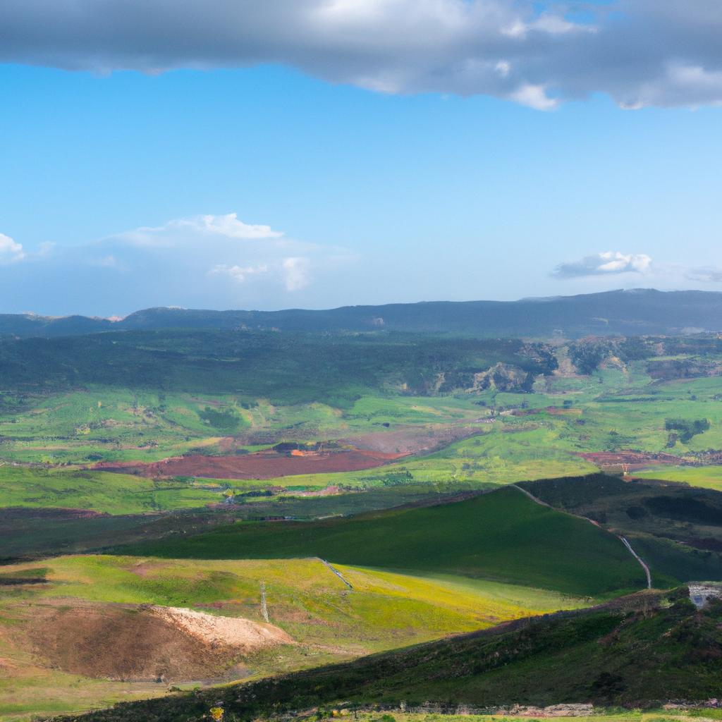 The rolling hills of the countryside in Corleone