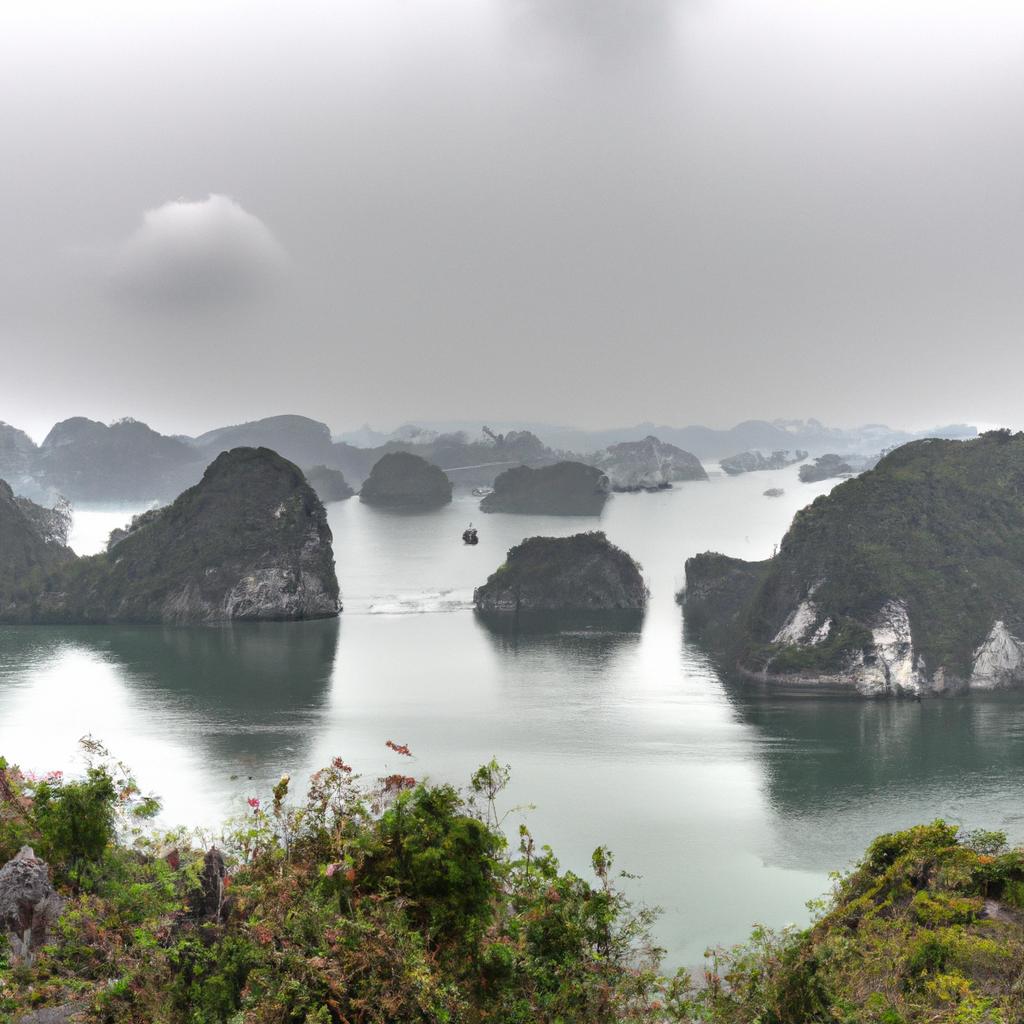 The view of Ha Long Bay from above is truly incredible