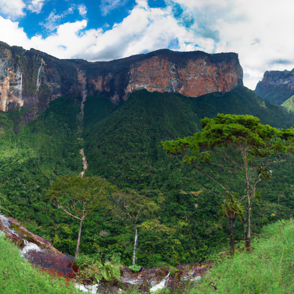 The breathtaking landscape surrounding Angel Falls as far as the eye can see