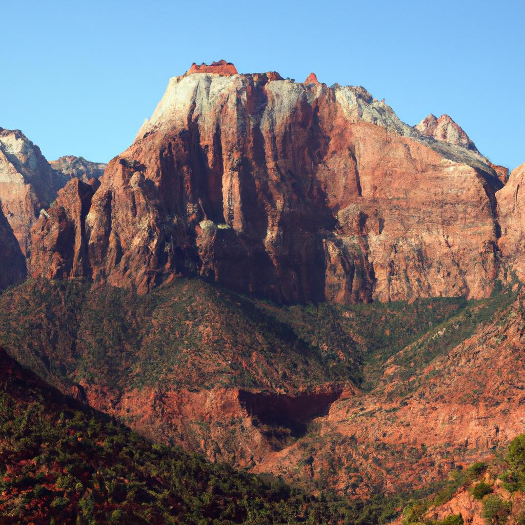 The stunning beauty of Zion National Park's rugged terrain