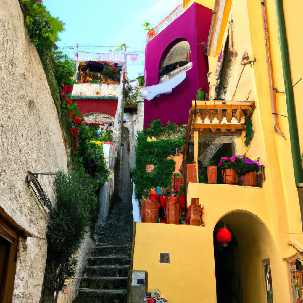Positano's vibrant colors and narrow streets make for a picturesque stroll.
