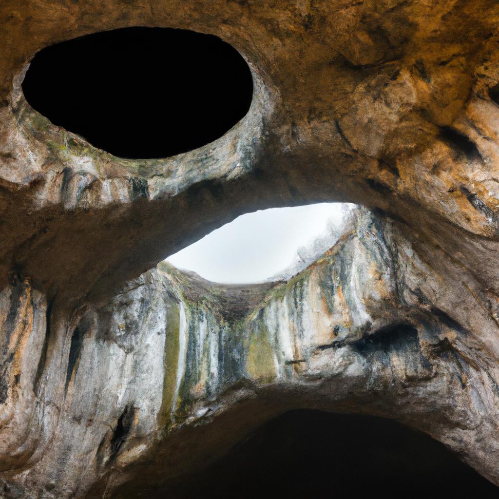 The eyes of Prohodna Cave are one of its most recognizable features