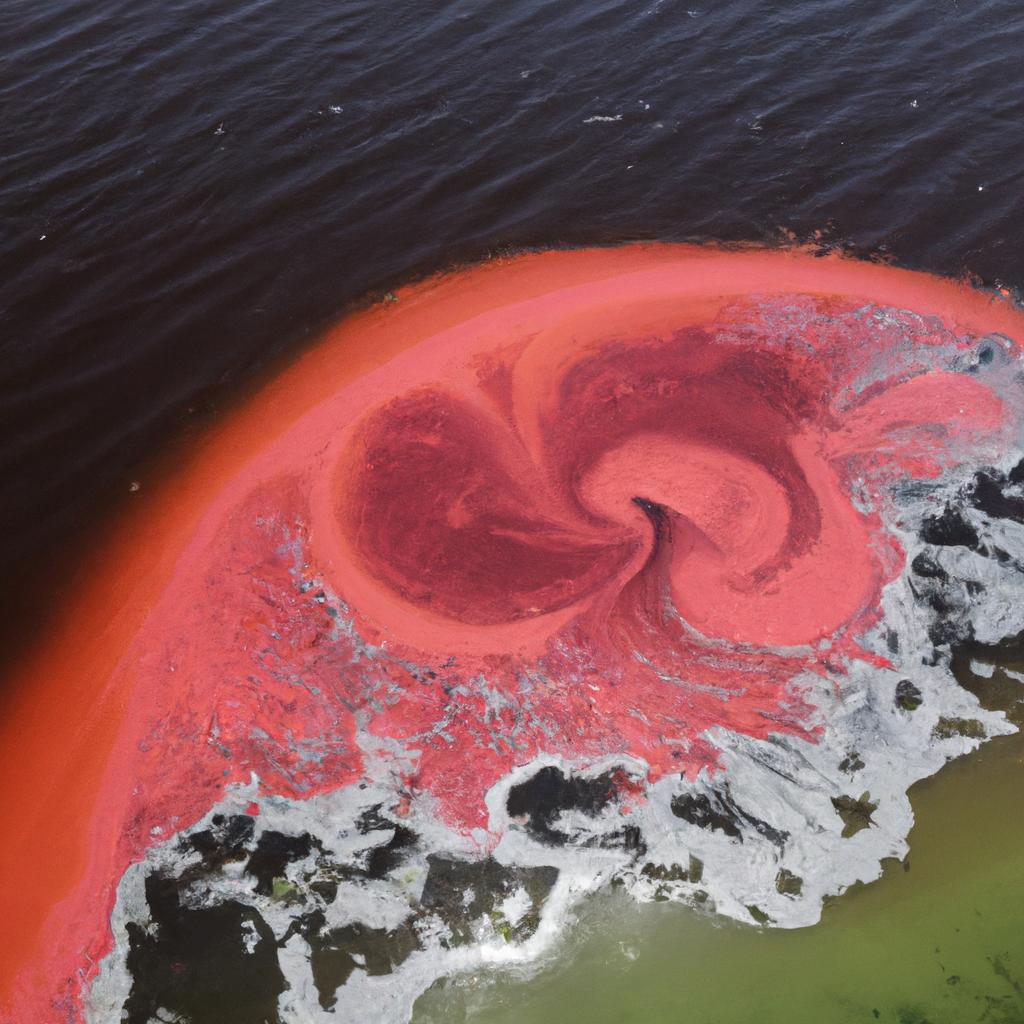 The vastness of a red tide bloom