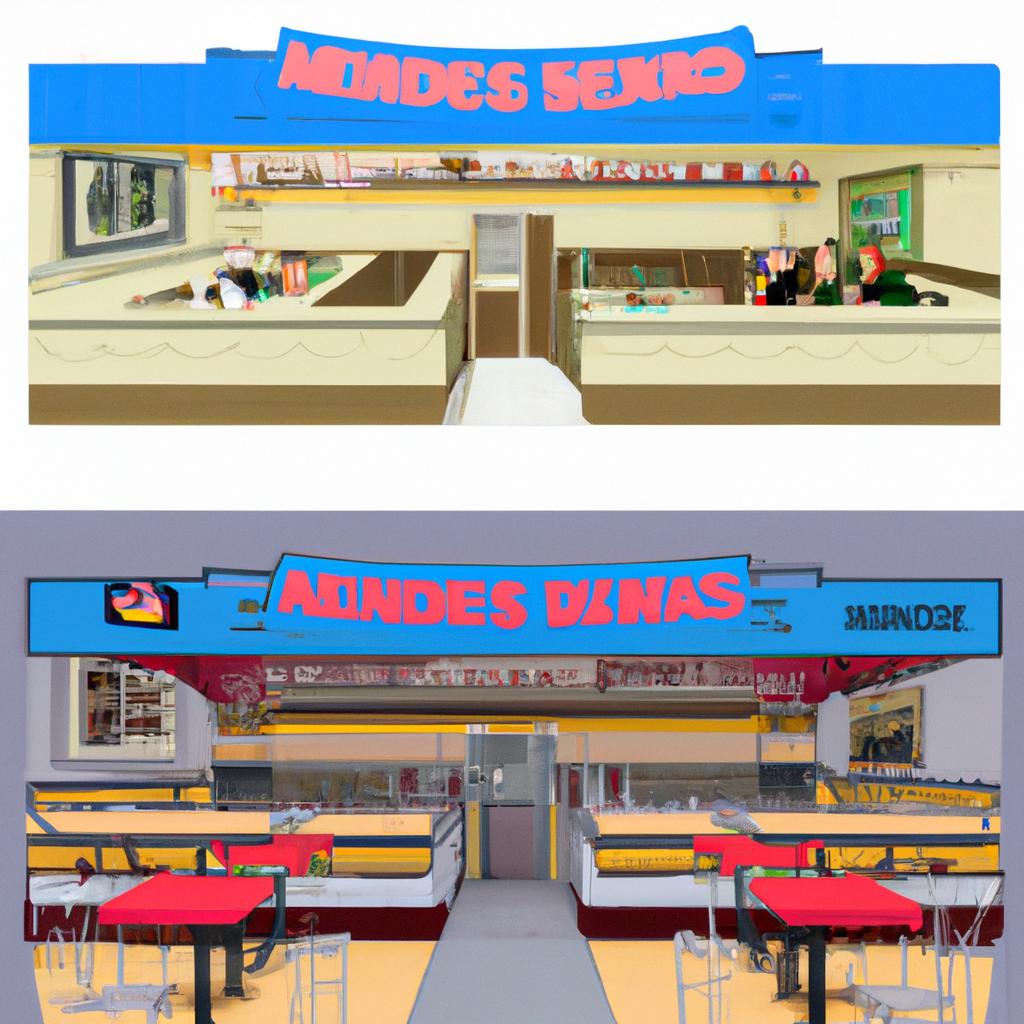 The Seinfeld Diner set transformation over the years.