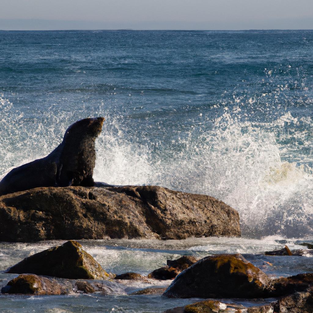 The tranquility of a solitary seal on Skeleton Coast, Namibia