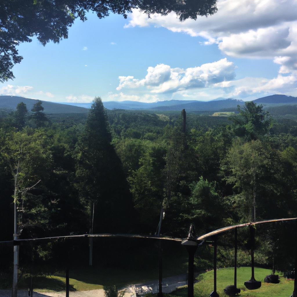 The view from Stephen King's Maine house is breathtaking, with miles of forest and mountains stretching out in every direction.